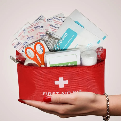 Compact 35-Piece First Aid Kit for Travel & Outdoors