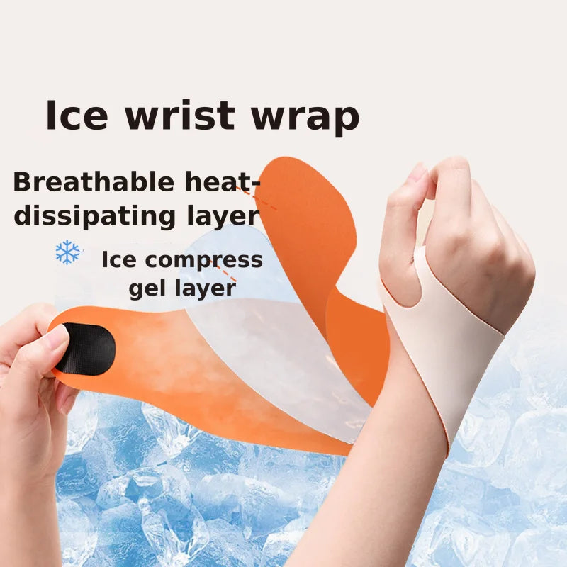 Elastic Wrist Support Wrap with Reusable Gel Ice Pack