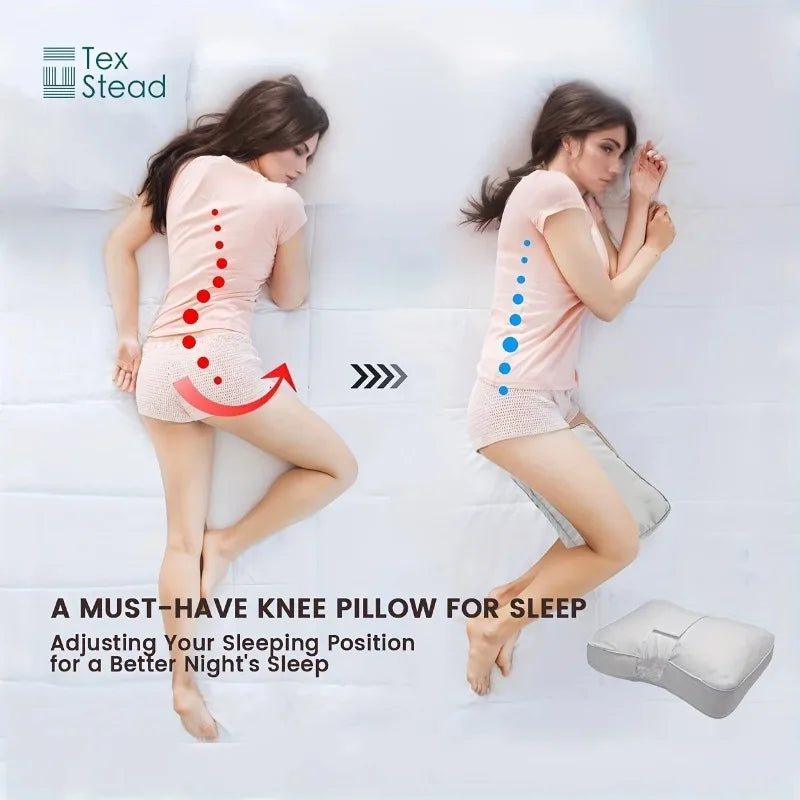 Knee Pillow with Adjustable Strap and Washable Cover