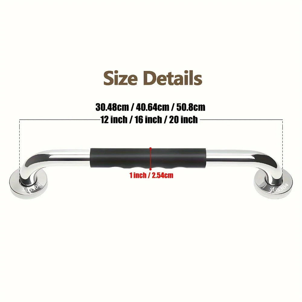 Stainless Steel Bathtub Grab Bar Set