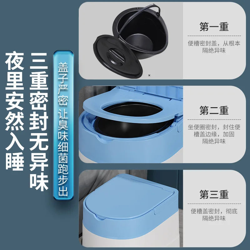 Portable Bedside Commode Chair for Adults