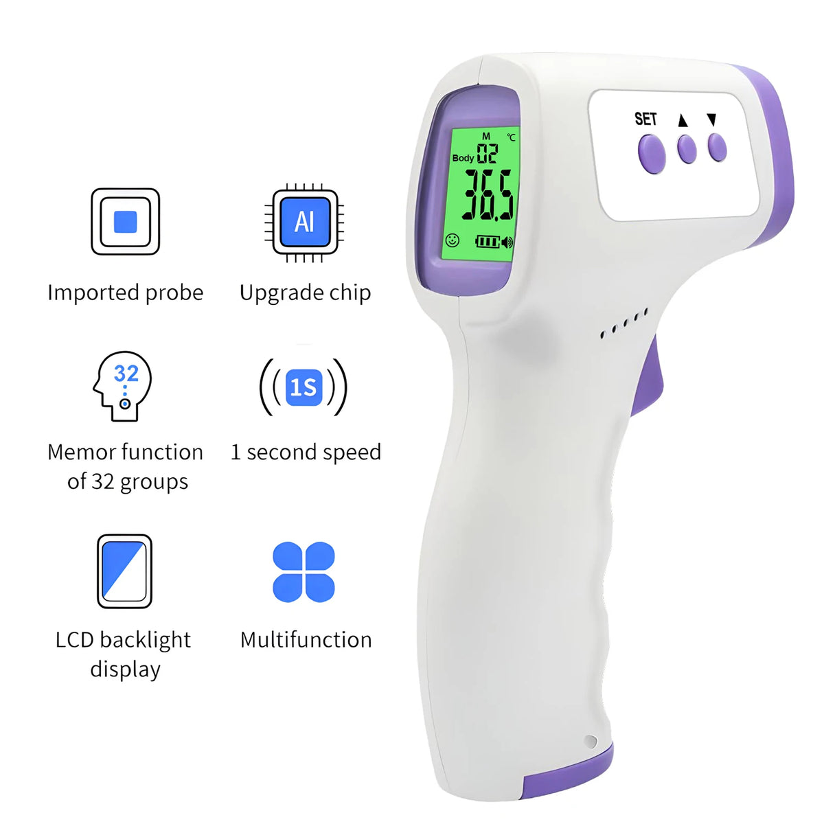 Forehead Thermometer and Finger Pulse Oximeter Set