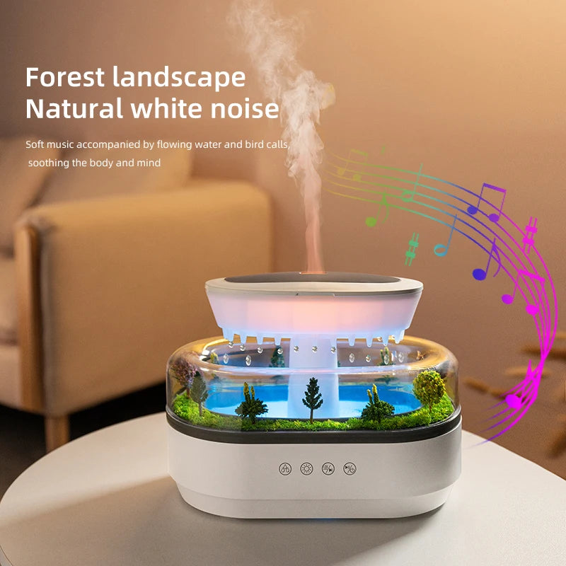 Raindrop Ultrasonic Humidifier and Oil Diffuser with Light