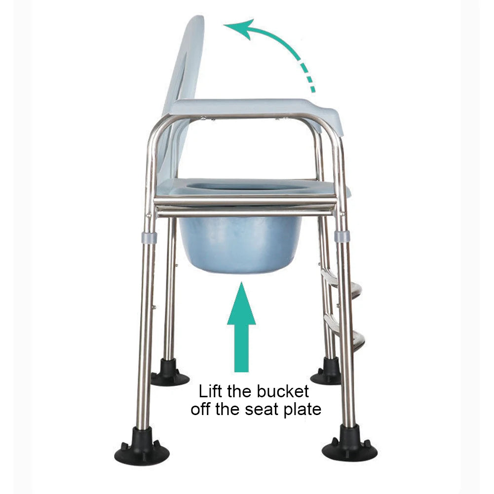 Adjustable Raised Toilet Seat with Armrests