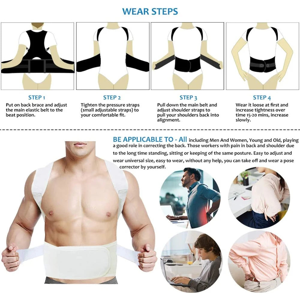 Adjustable Neck, Shoulder and Back Posture Support