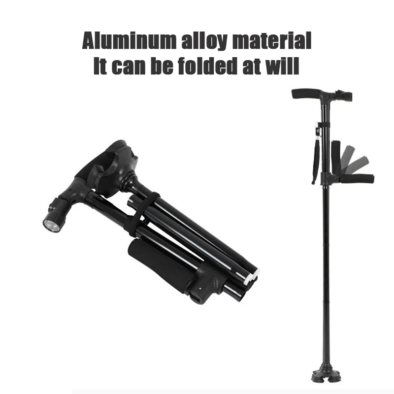 95 cm Folding Trekking Pole with Flashlight