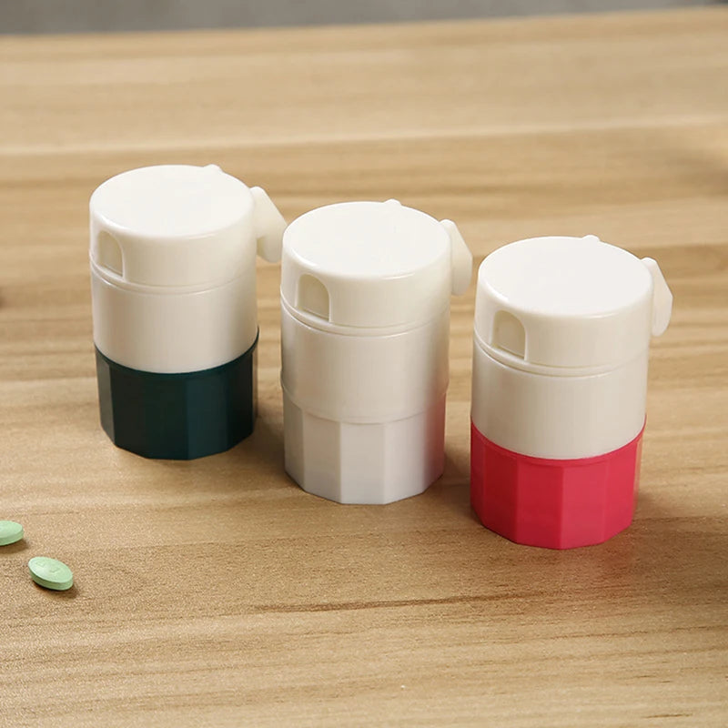 4-in-1 Pill Case with Splitter and Grinder
