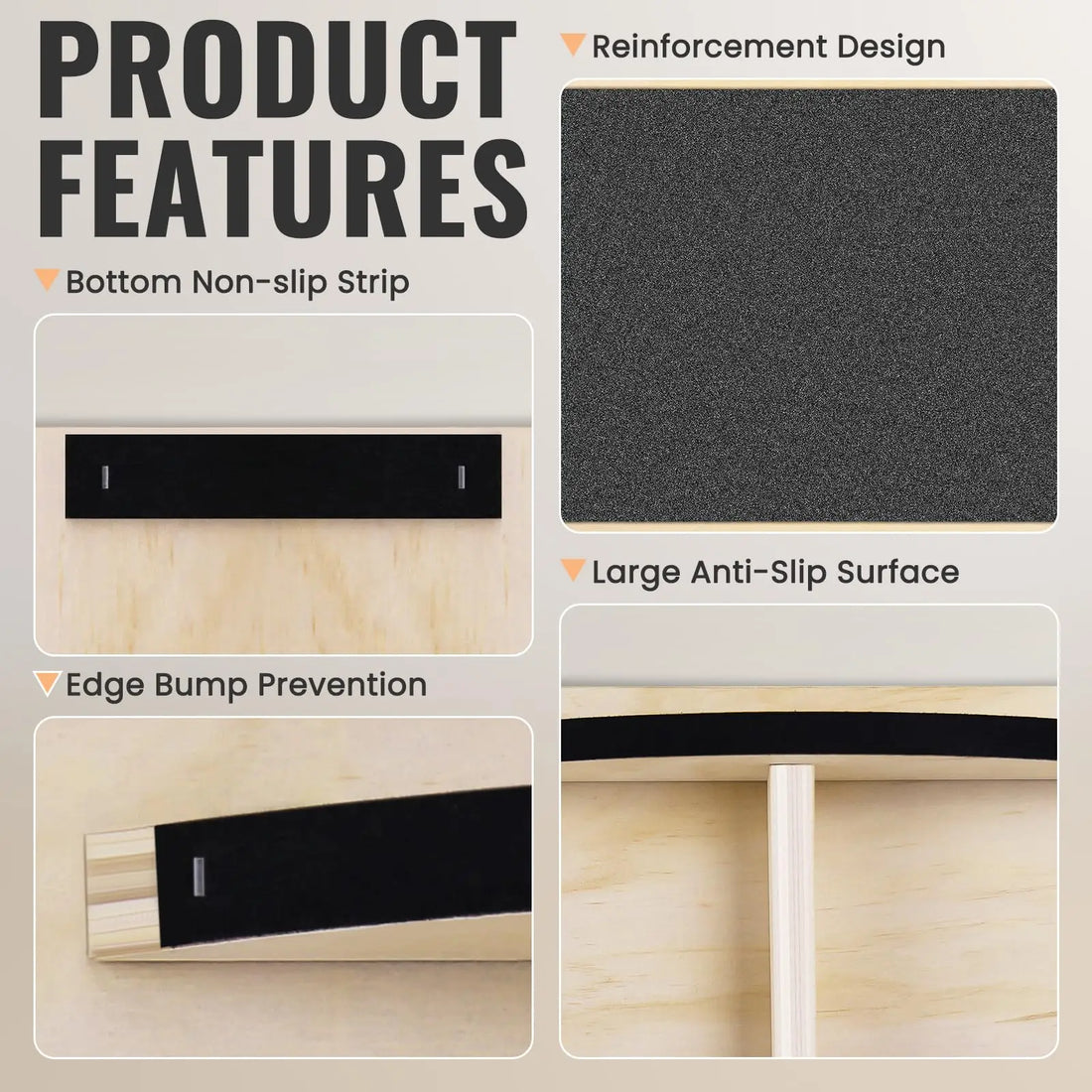 Wooden Anti-Slip Balance Board
