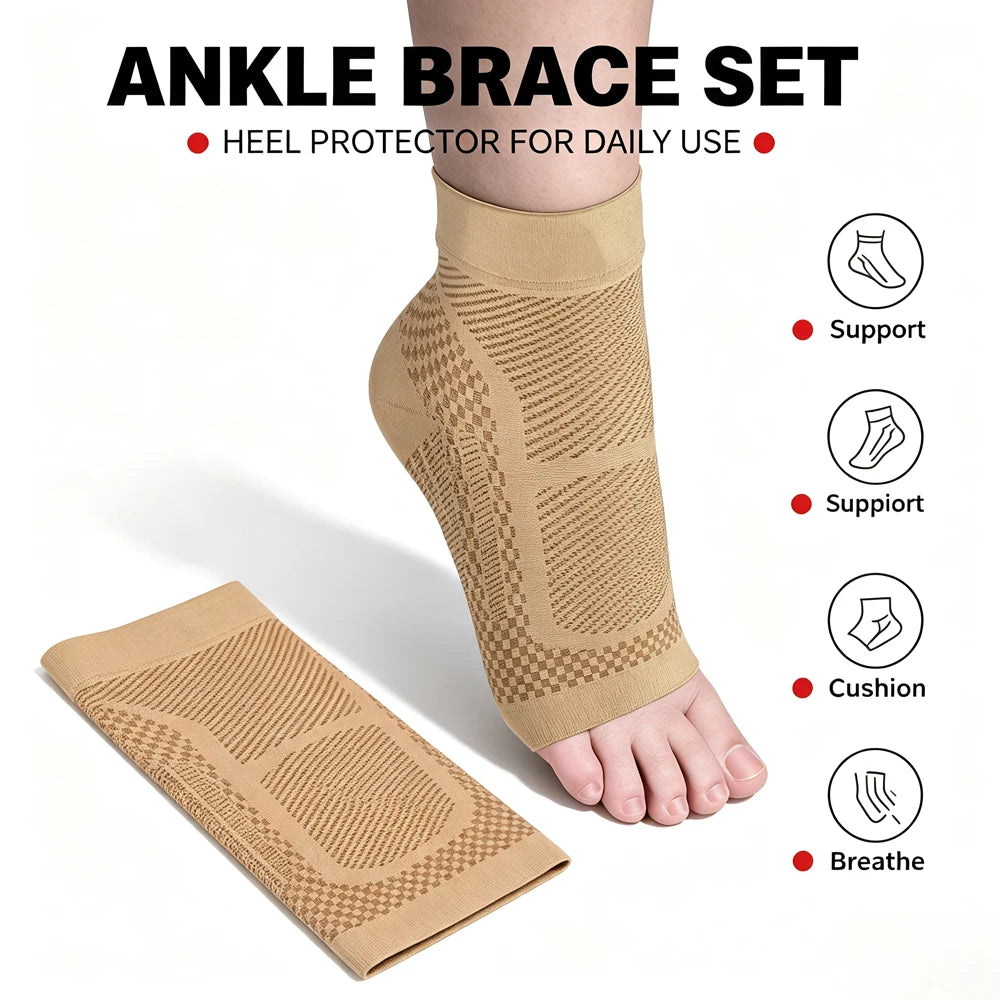 Ankle Compression Sleeve for Foot Arch and Heel Support