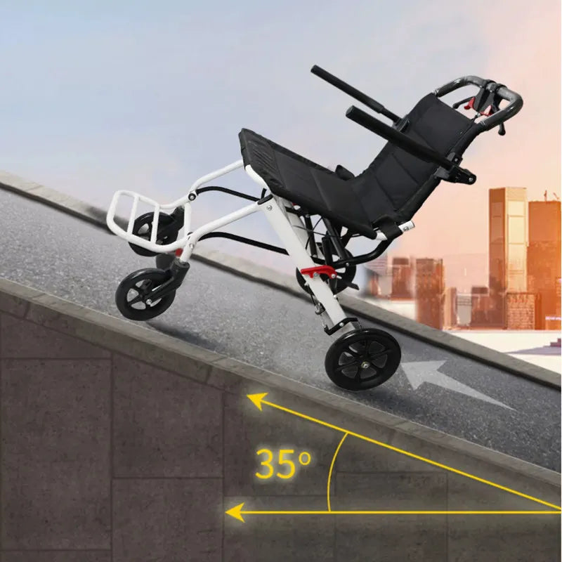Portable Foldable Aluminum Wheelchair