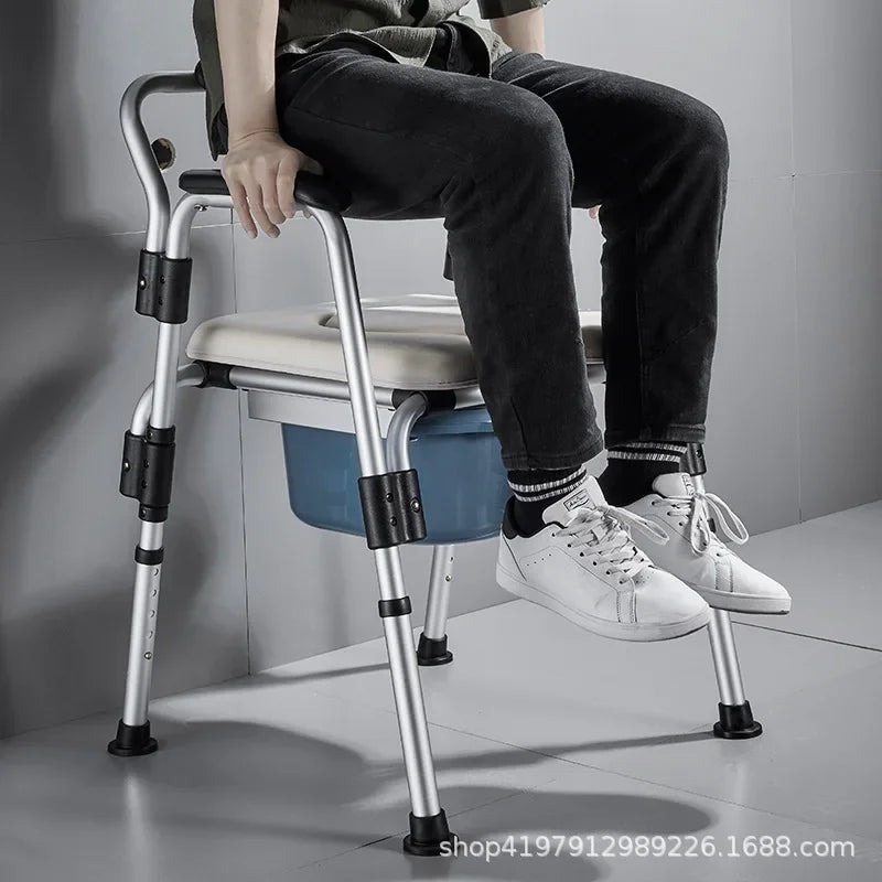Foldable Adjustable Shower and Toilet Chair