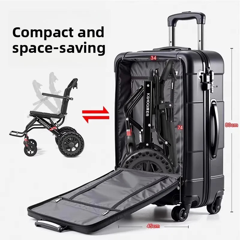 Lightweight Foldable Travel Wheelchair