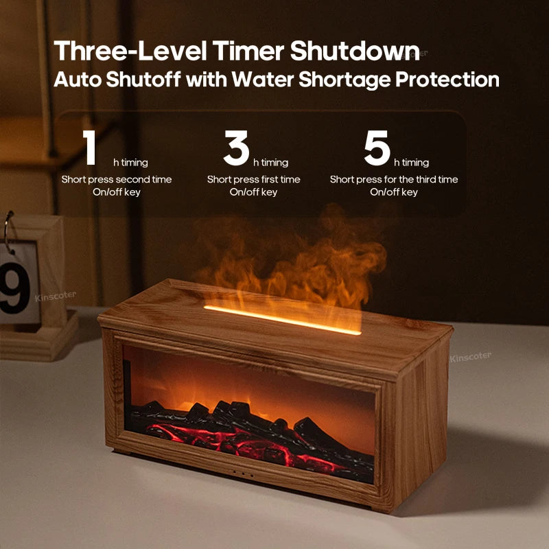 Seven-Color Flame Effect Essential Oil Diffuser