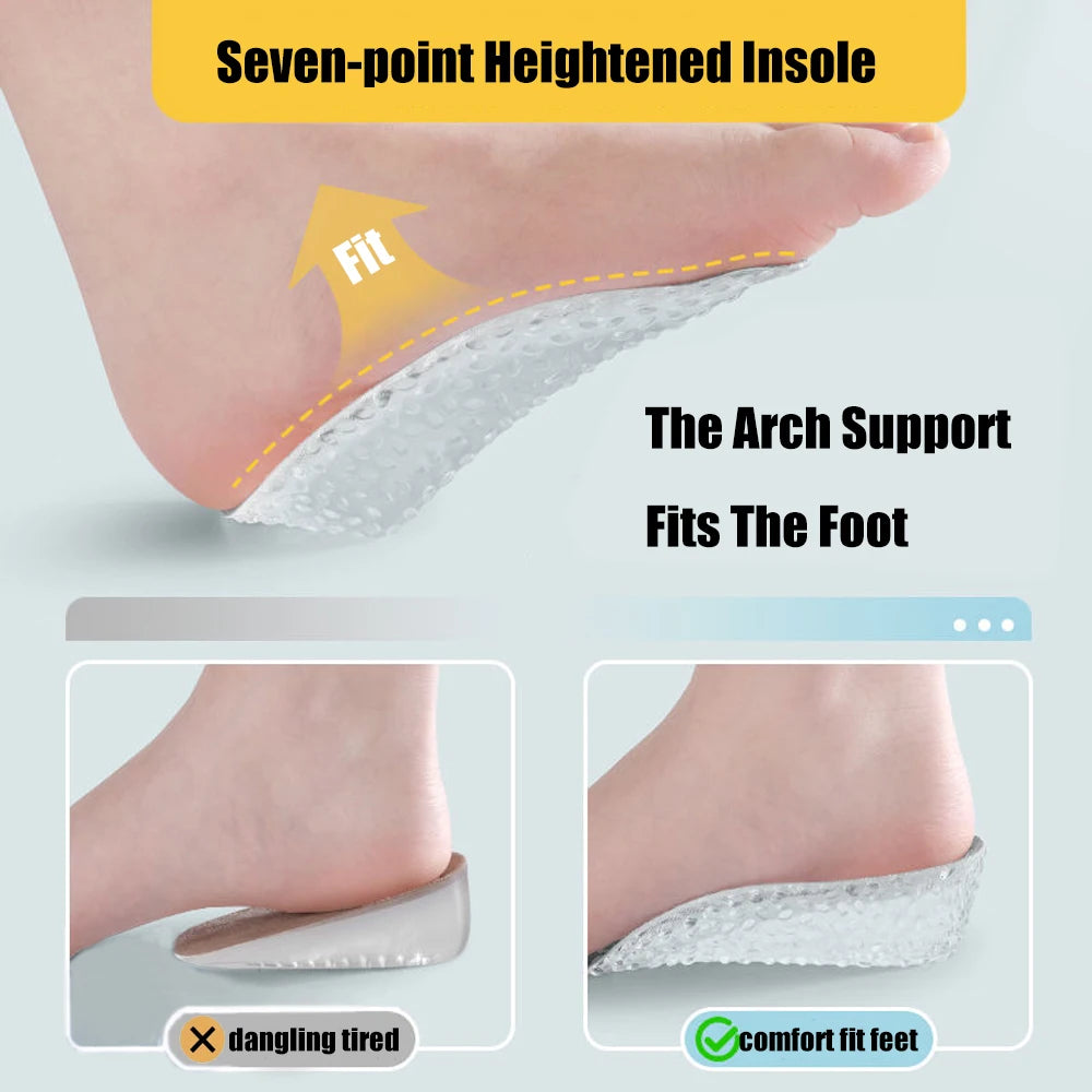 Silicone Heel Lift Insoles with Arch Support
