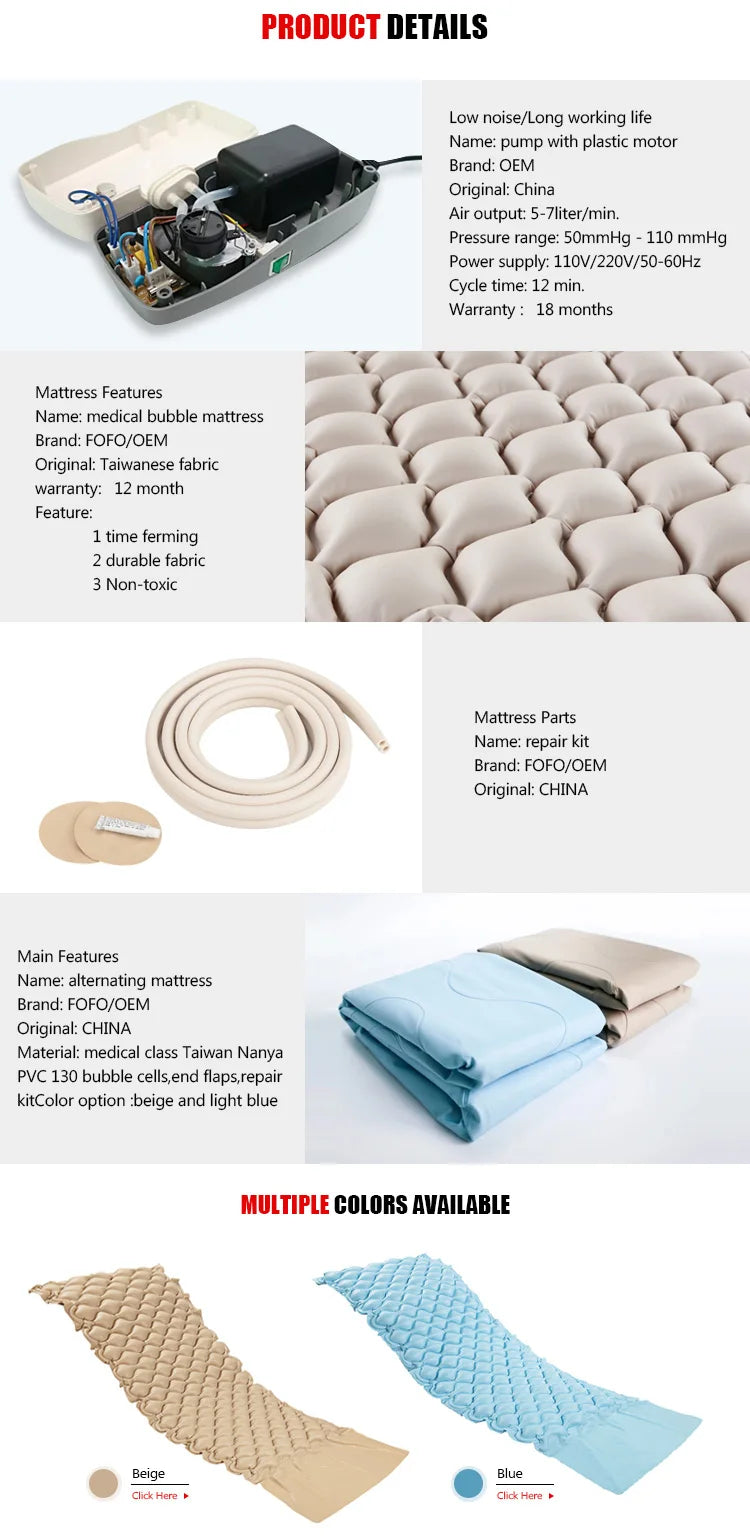 Plastic Bubble Mattress for Hospital Beds