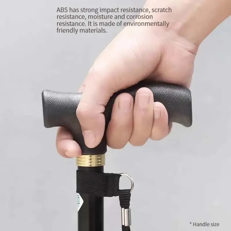 Adjustable Folding Walking Stick with Rubber Tip
