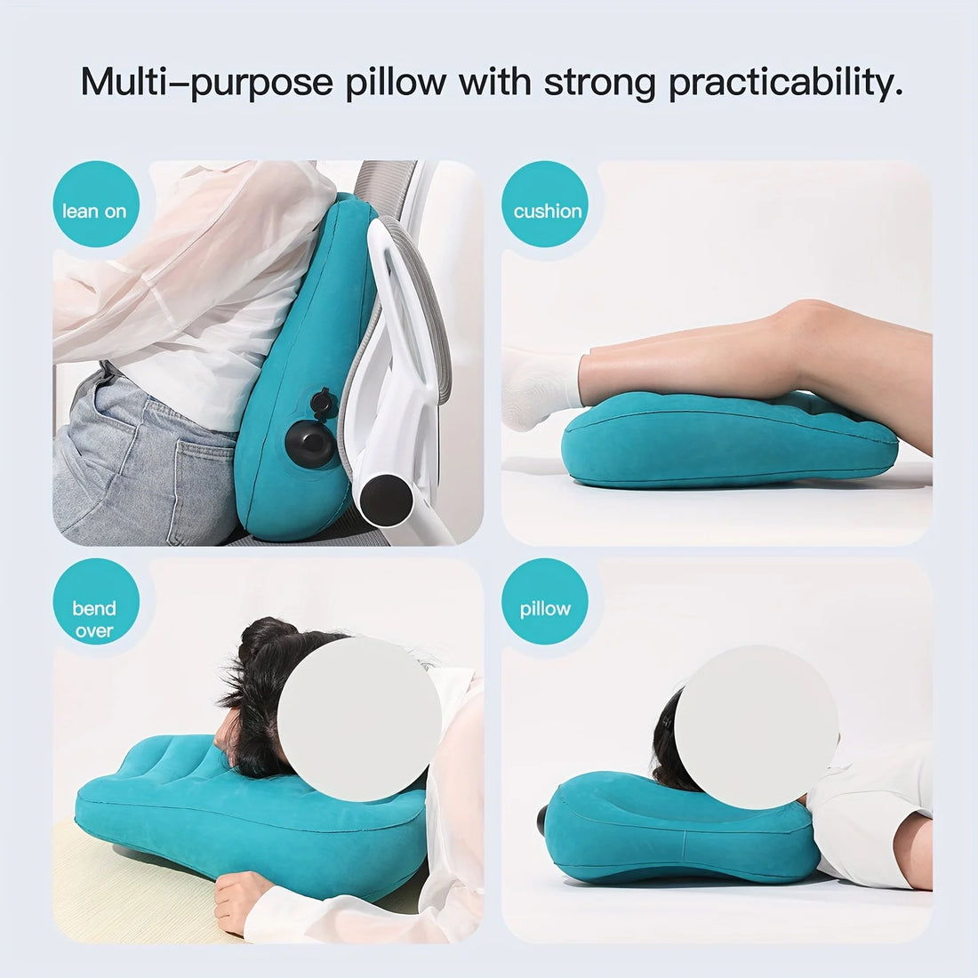 Inflatable Lumbar Support Pillow for Travel