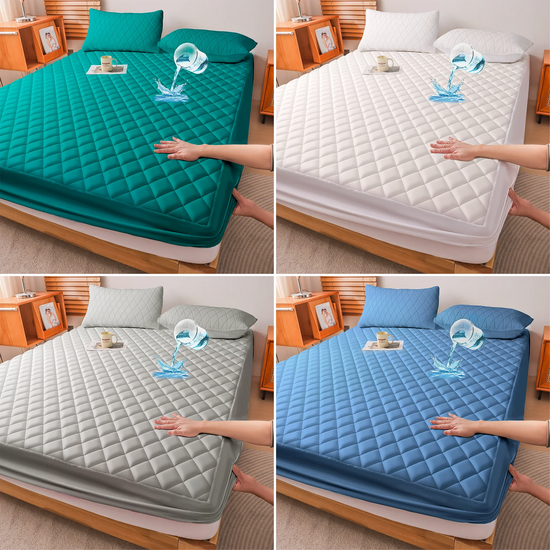 Waterproof Quilted Mattress Protector with Deep Pocket