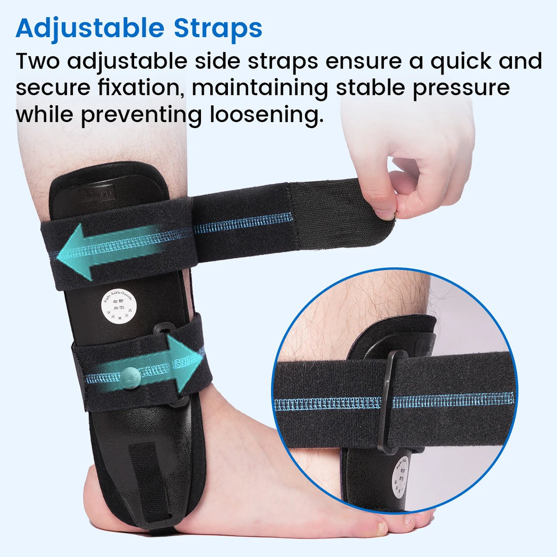 Adjustable Ankle Brace with Foam and Gel Padding