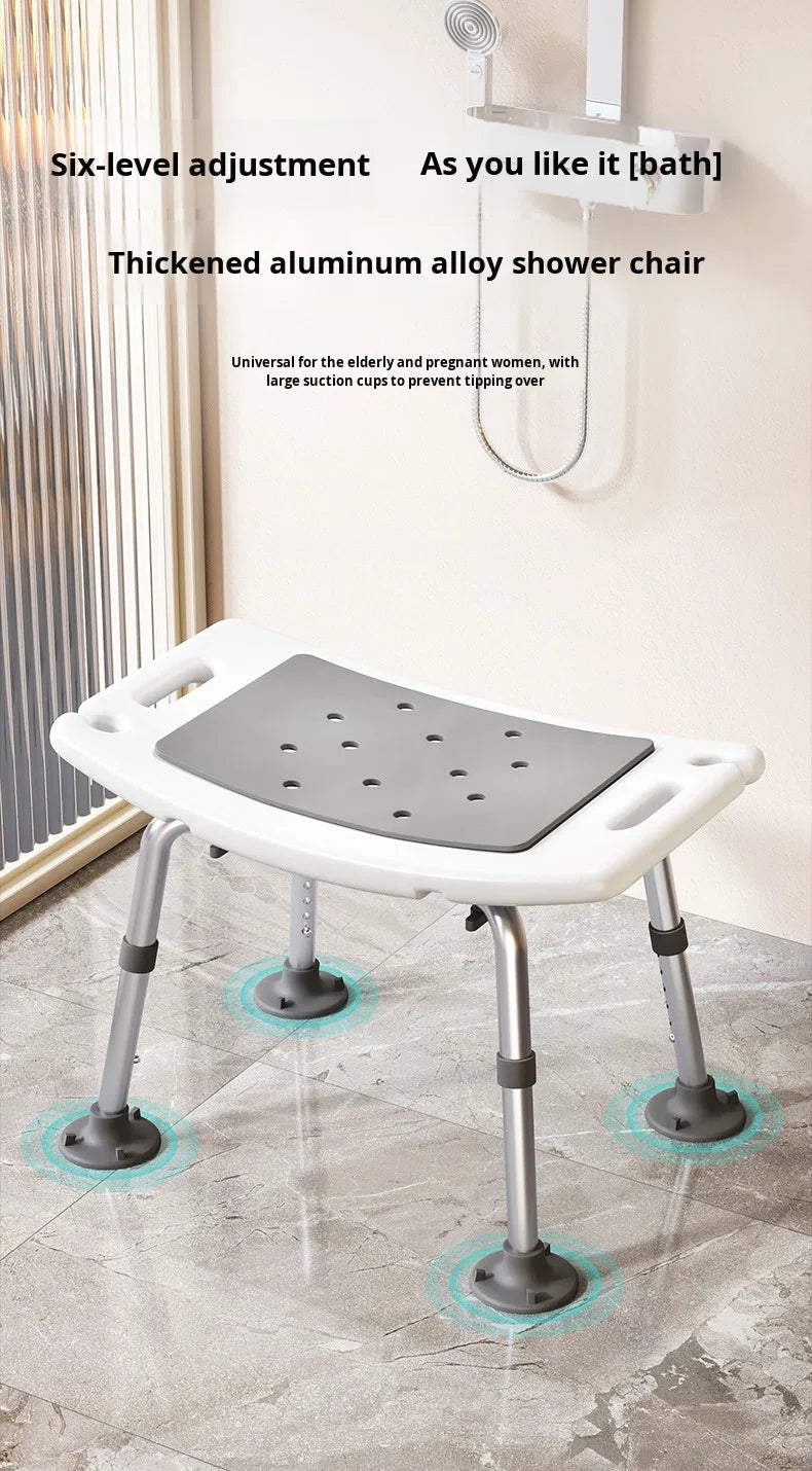 Height-Adjustable Cushioned Bath Stool