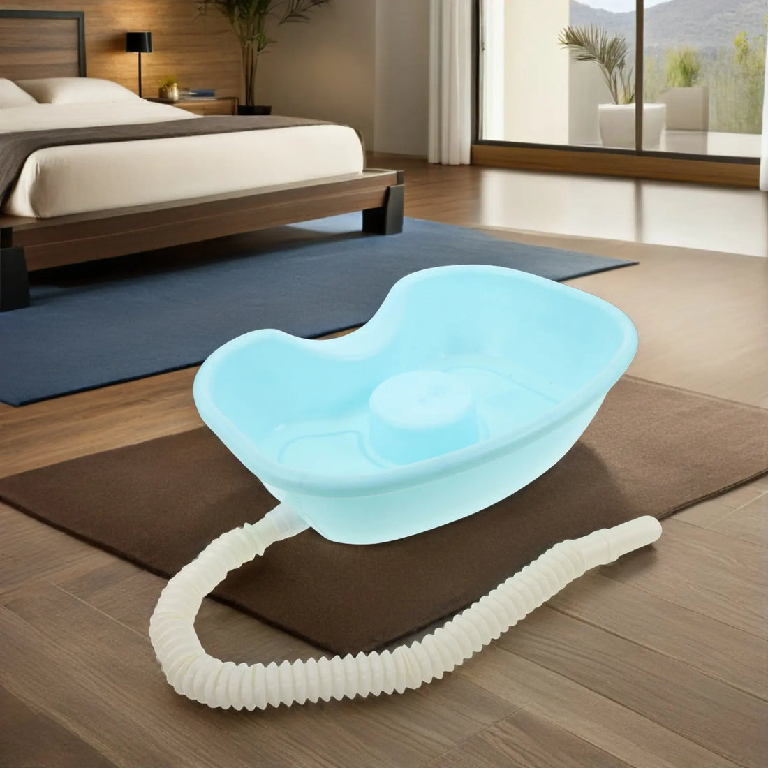 Portable Bedside Shampoo Basin with Neck Support