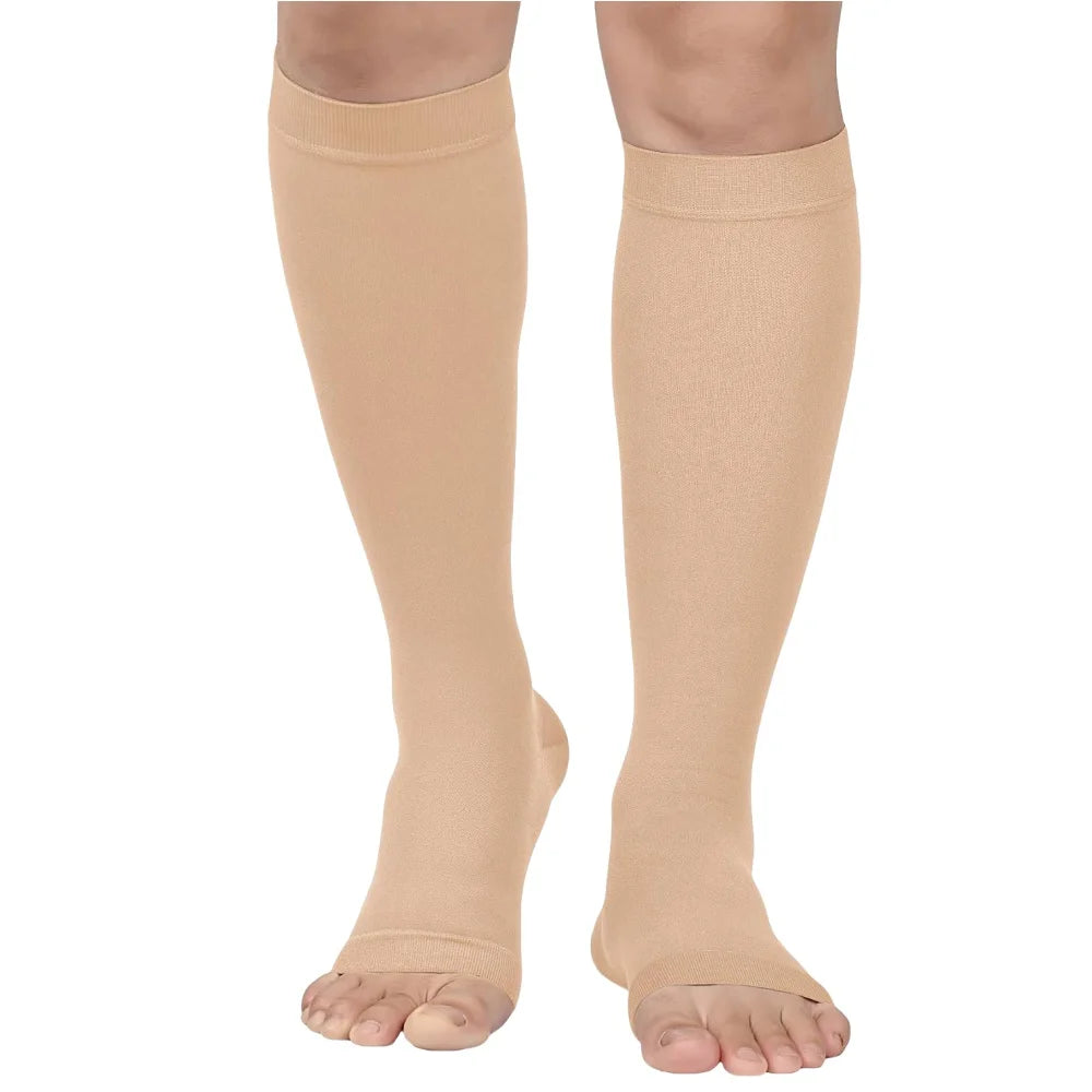 20–30 mmHg Open-Toe Calf Compression Stocking