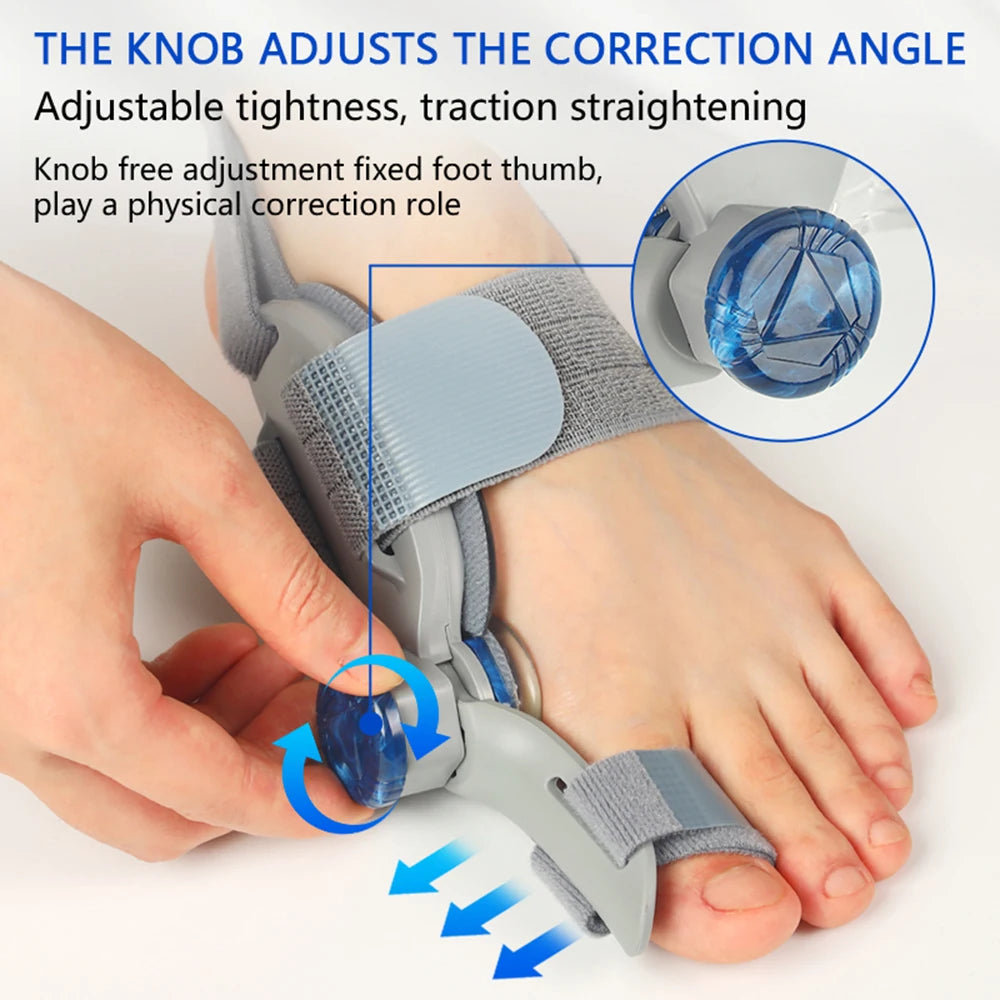 Adjustable Bunion Foot Adjuster with Rotatable Toe Separator