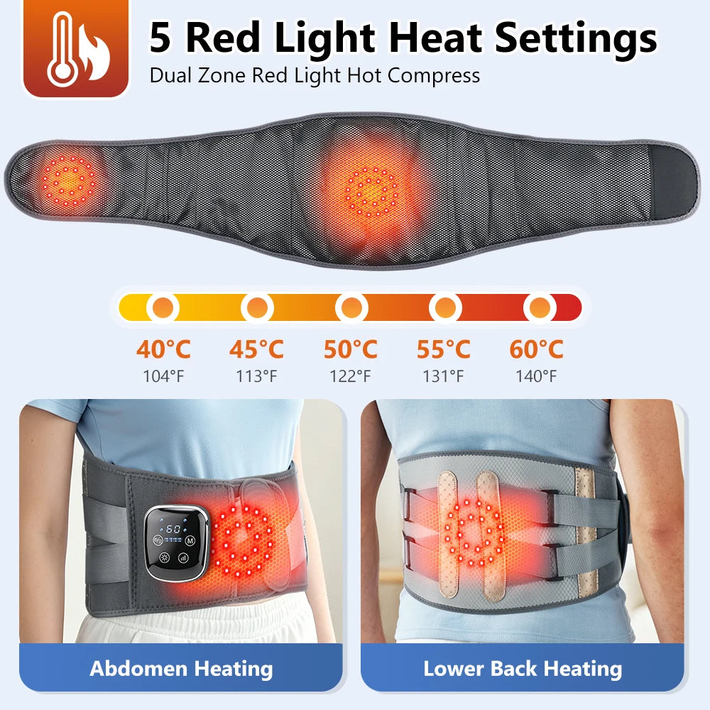 Cordless EMS Waist Belt with Heat and Vibration