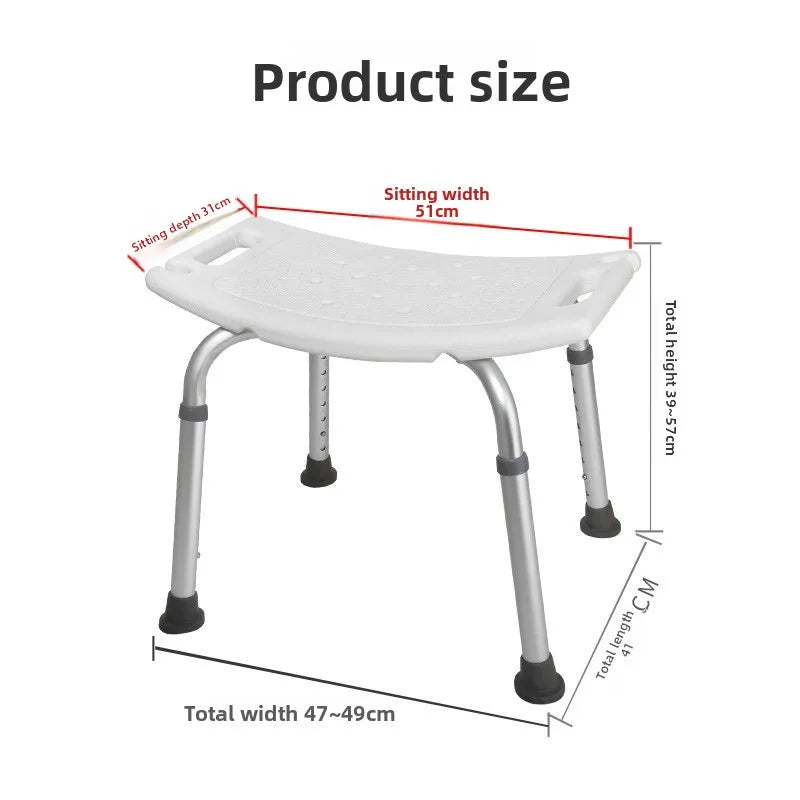 Foldable Shower Chair with Backrest