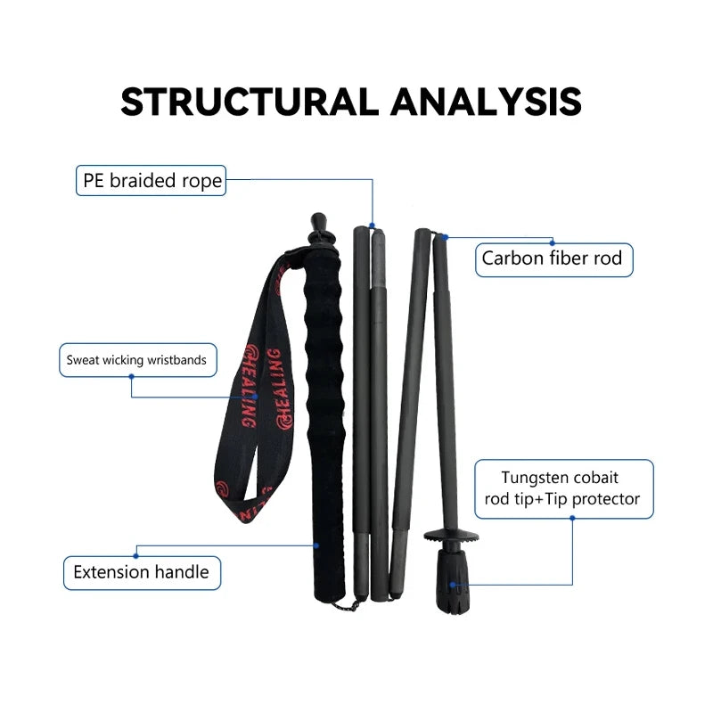 Foldable Five-Section Walking Poles, Pair