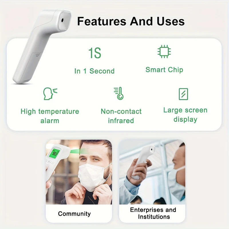 Forehead Infrared Thermometer with Backlit Display