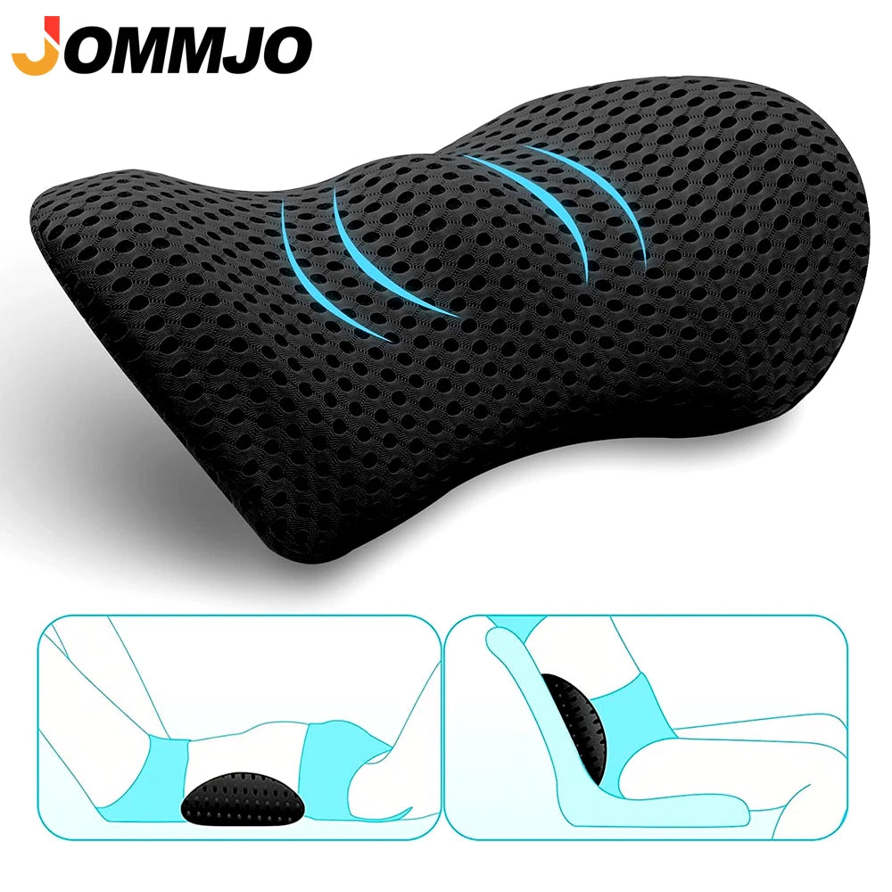 Memory Foam Lumbar Support Pillow for Chairs and Beds