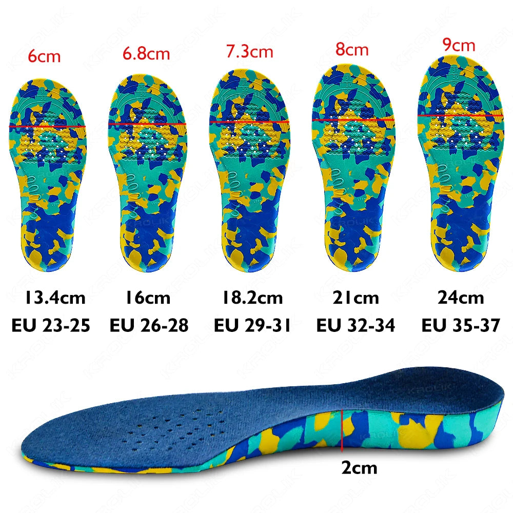 Kids’ Arch Support Insoles, EU Sizes 23–37