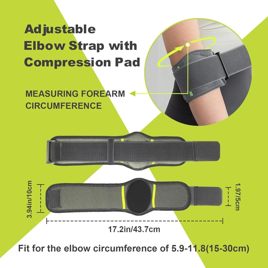 Knitted Elbow Strap with Gel Pad