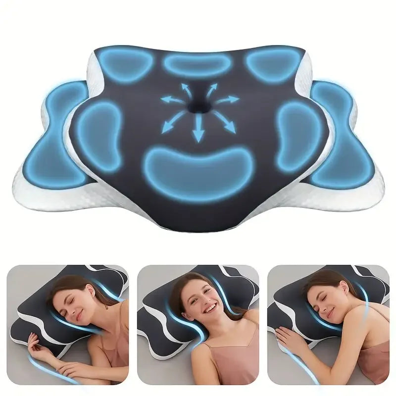 Adjustable C-Shaped Memory Foam Neck Pillow