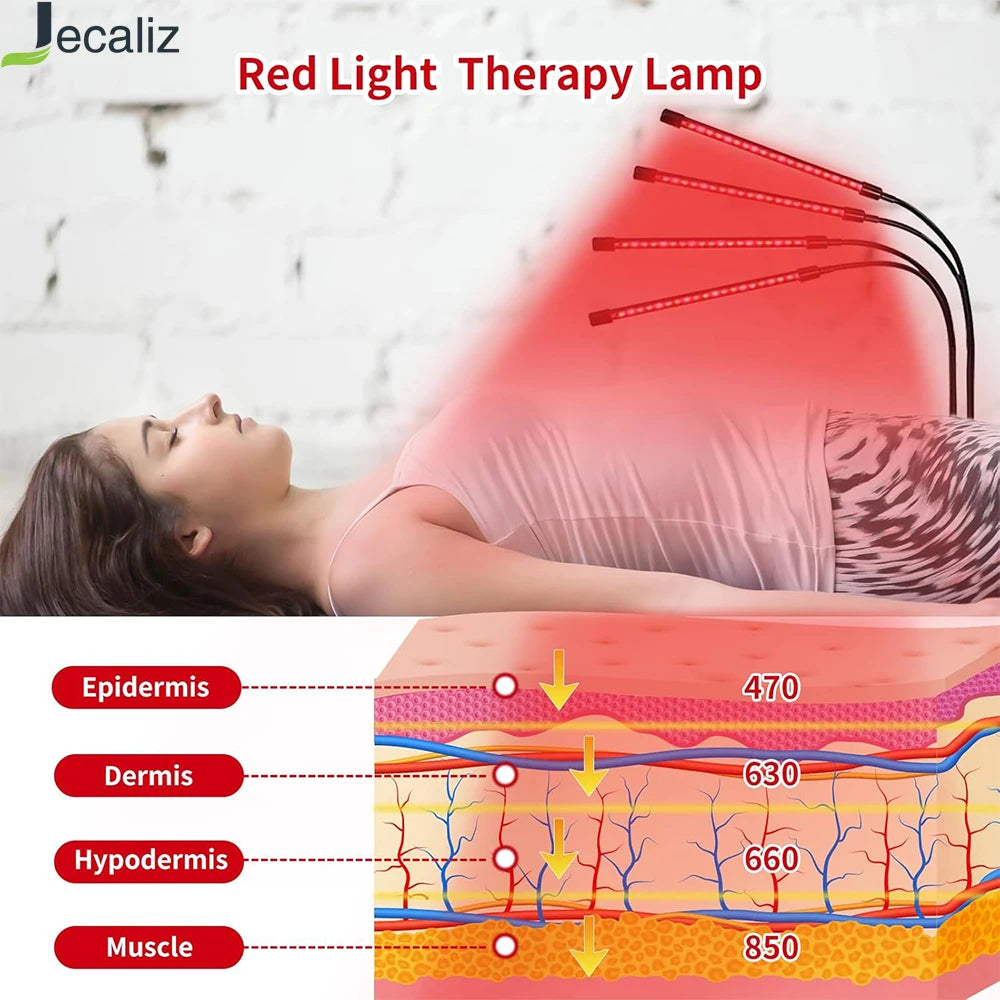 Full-Body Red Light Therapy Lamp, 660nm and 850nm