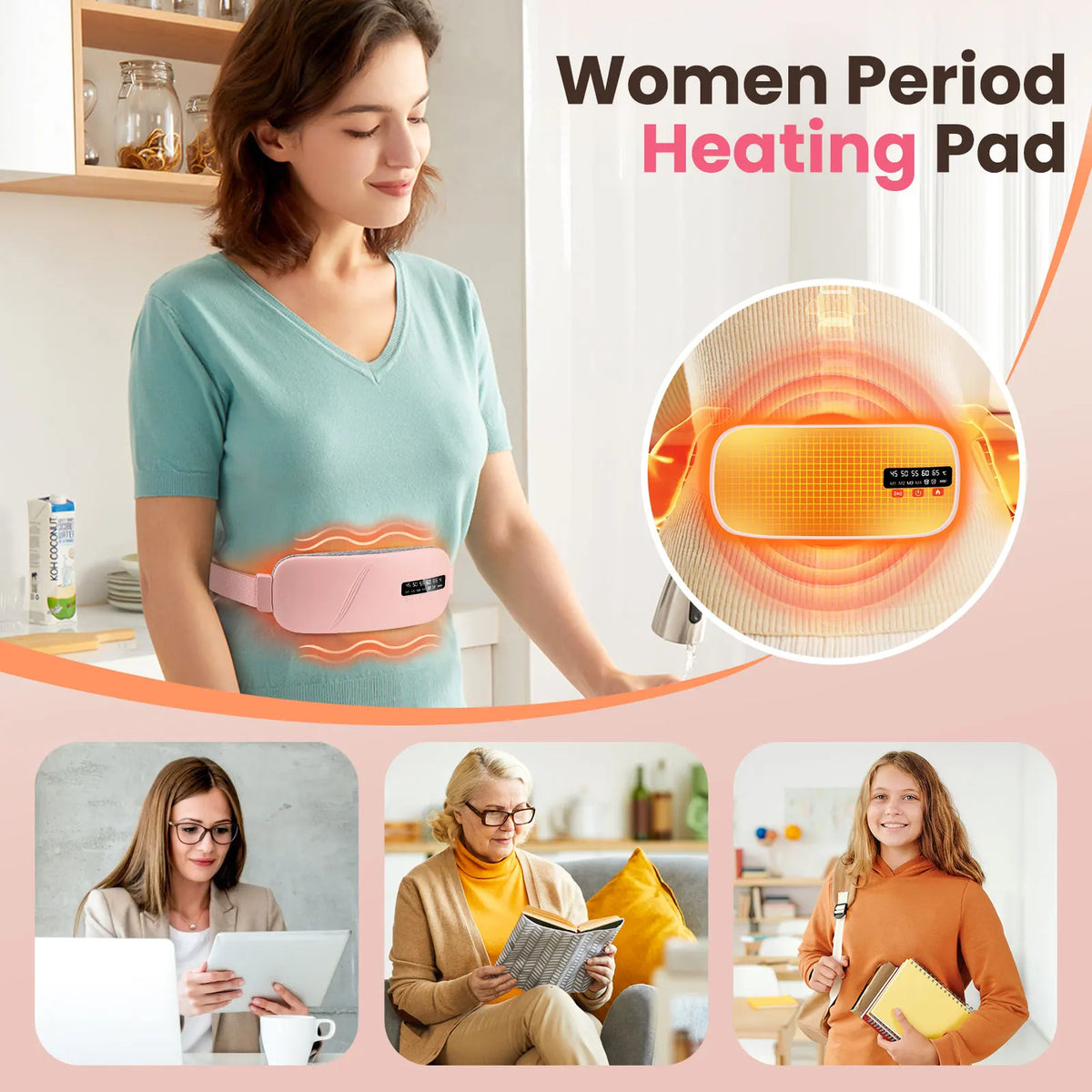 Waist Heating Belt with Vibration Massage