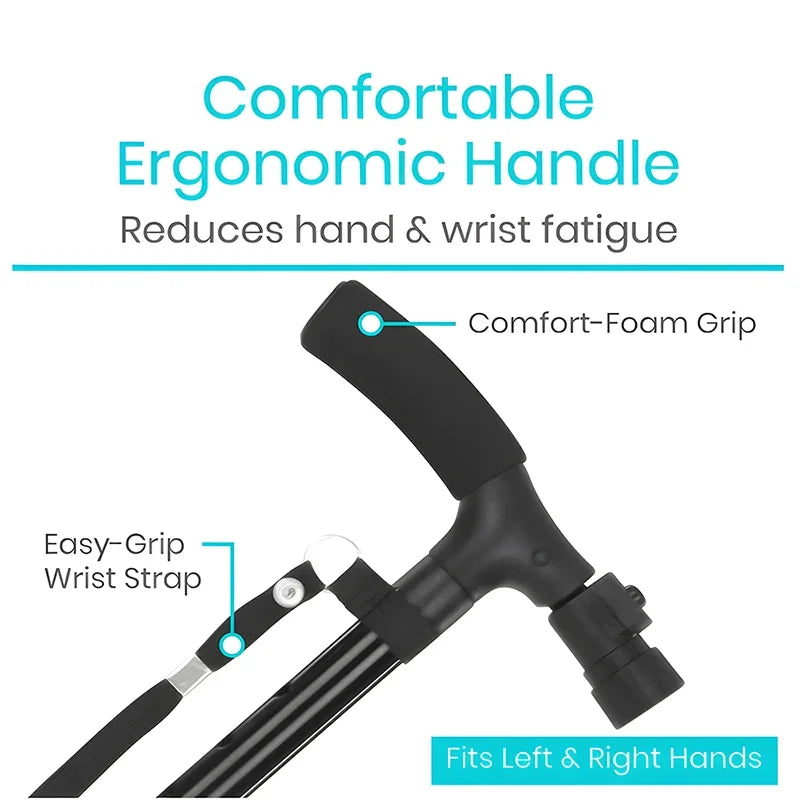Folding Walking Cane with LED Light