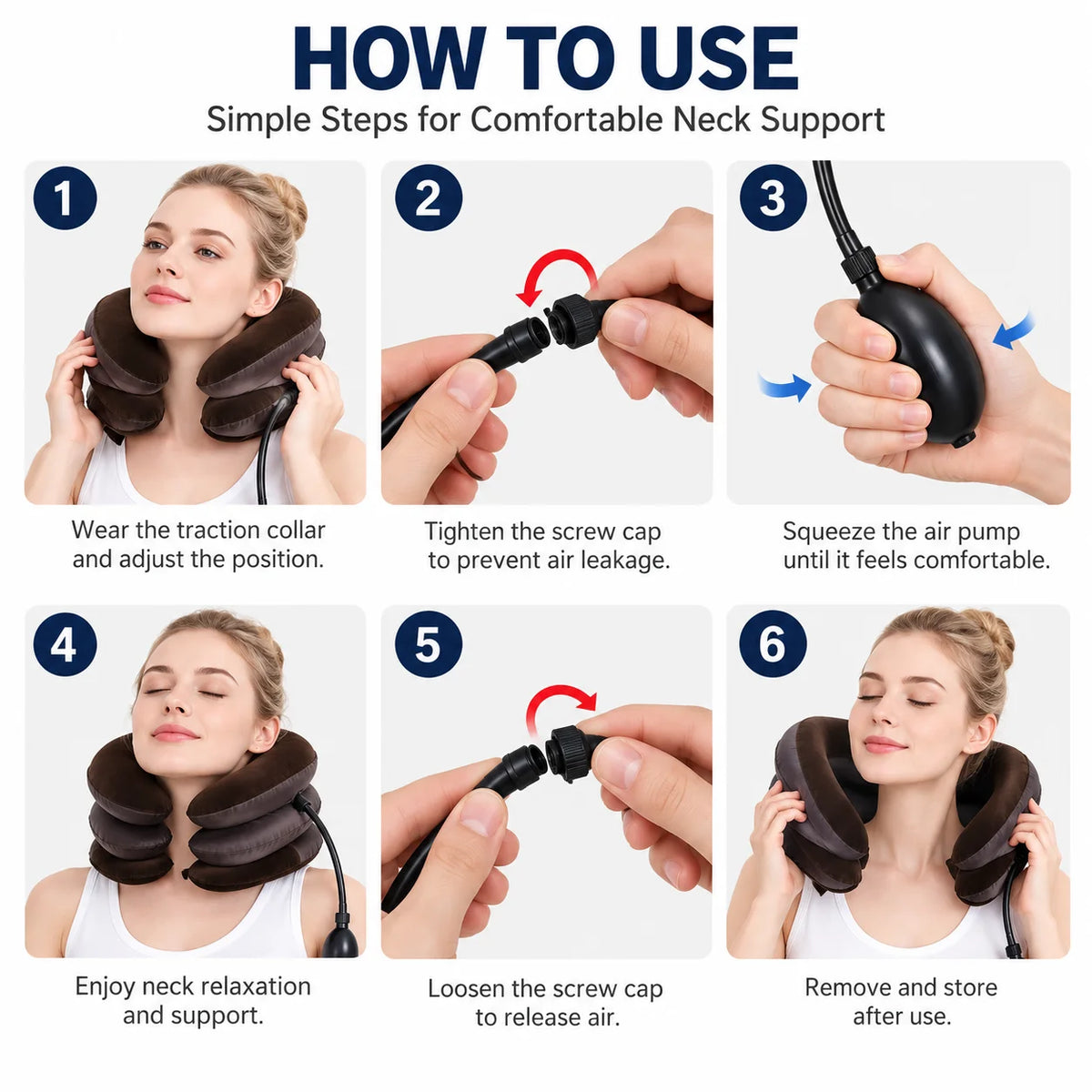 Inflatable Neck Stretcher Support Pillow