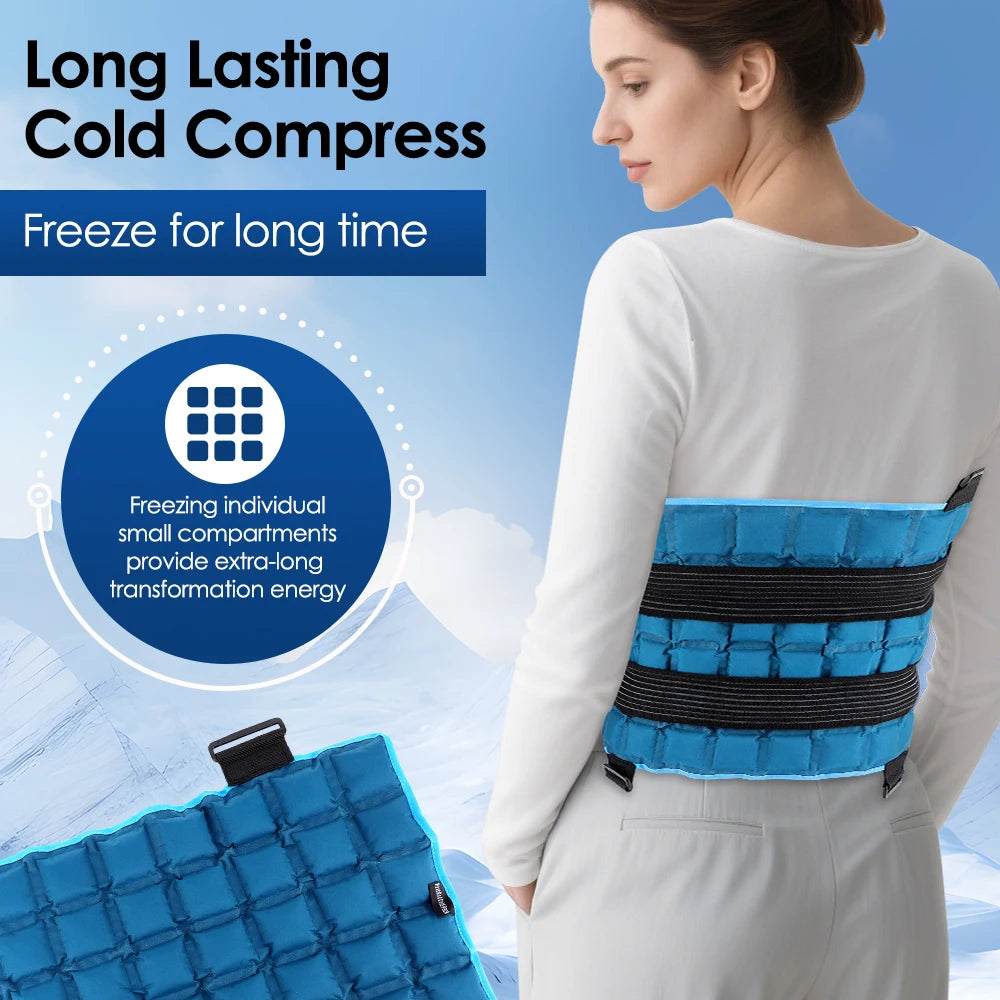Reusable Hot & Cold Therapy Wrap with Two Straps