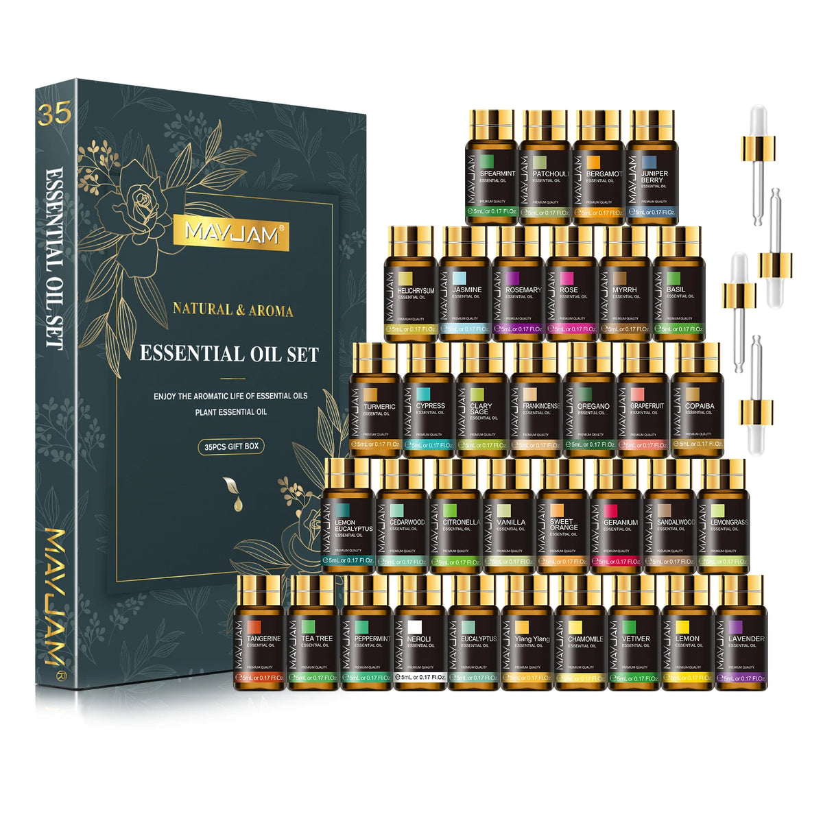 28-Piece Essential Oil Set for Humidifiers and Diffusers