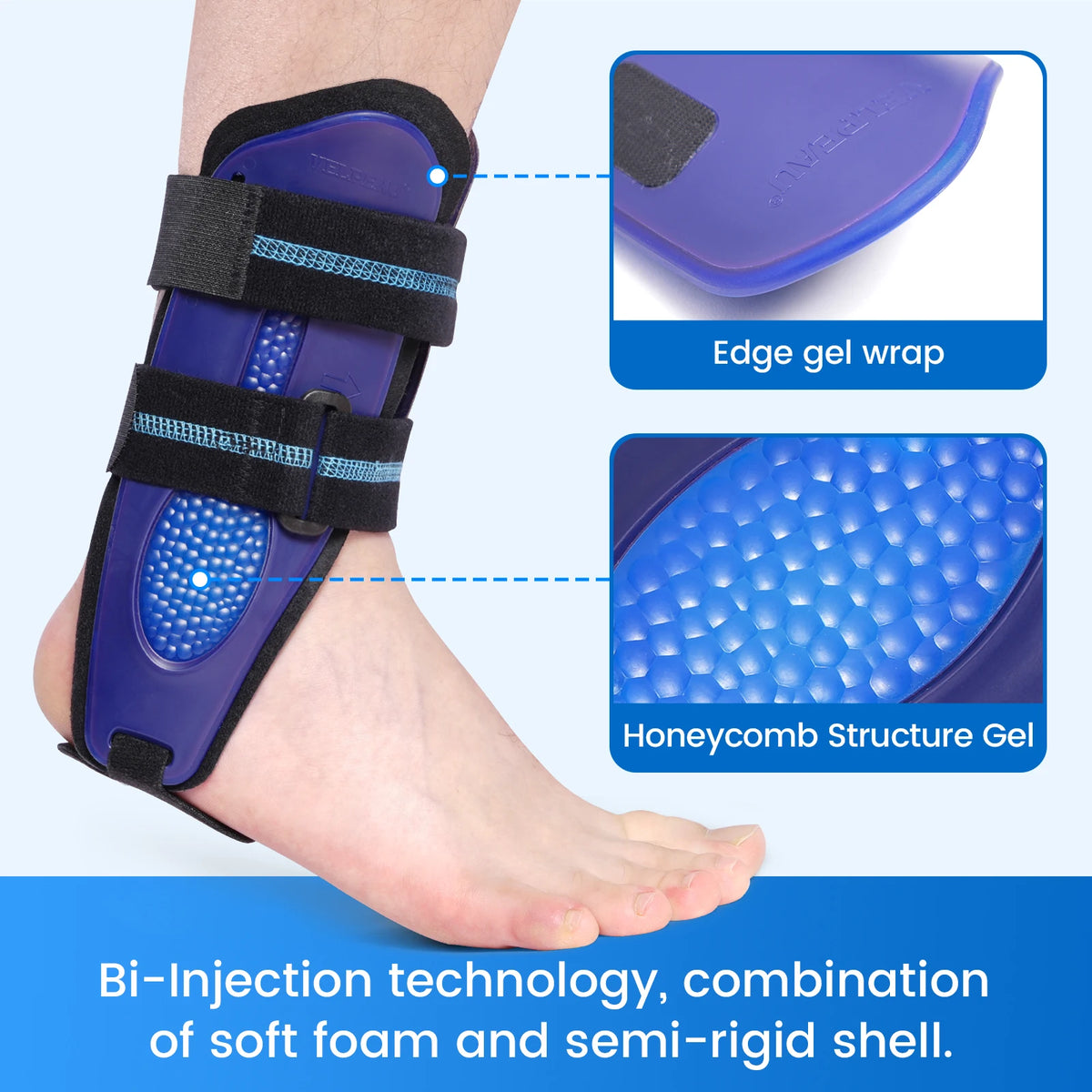 Adjustable Ankle Brace for Left or Right Foot