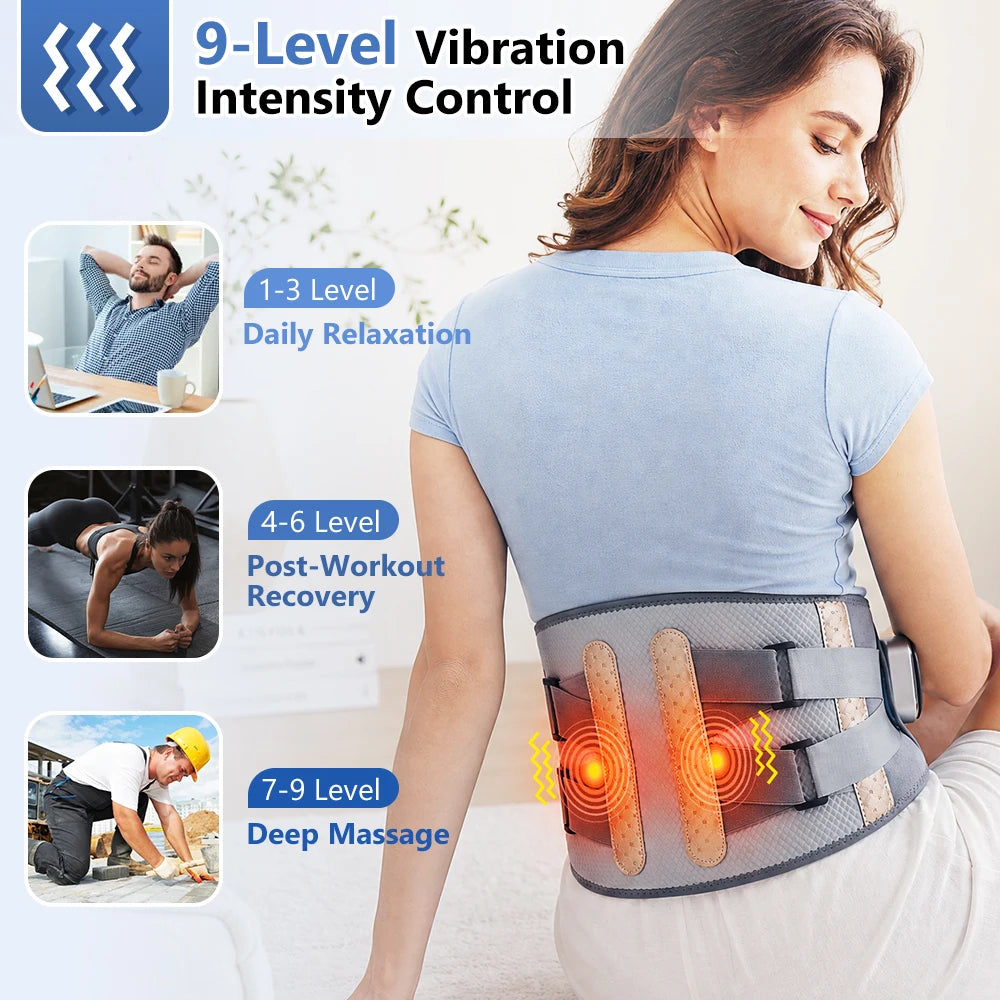Cordless EMS Waist Belt with Heat and Vibration