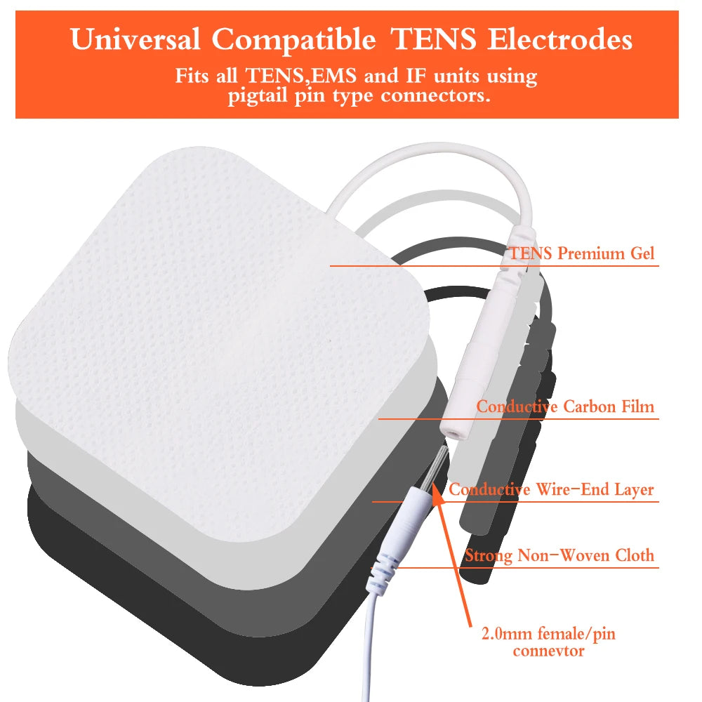 Reusable Self-Adhesive Gel Electrode Pads 4 x 4 cm