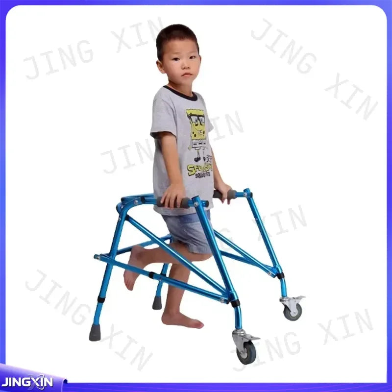 Adjustable Aluminum Child Walker with Two Casters
