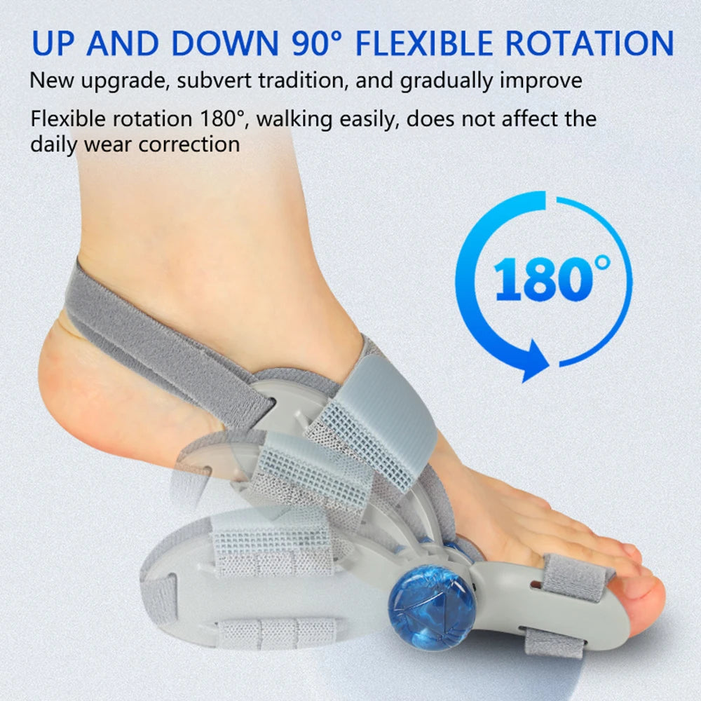 Adjustable Bunion Foot Adjuster with Rotatable Toe Separator