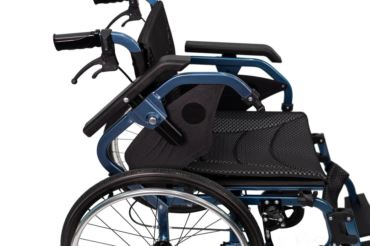 Folding Manual Wheelchair with Flip-Back Armrests