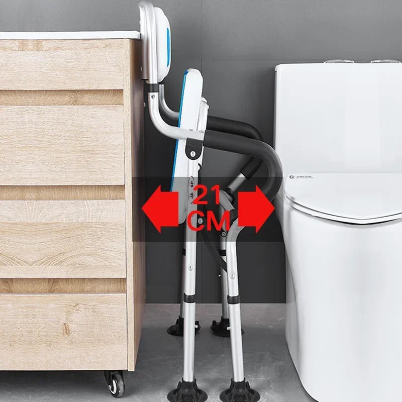 Folding Shower Chair with Backrest and Arms