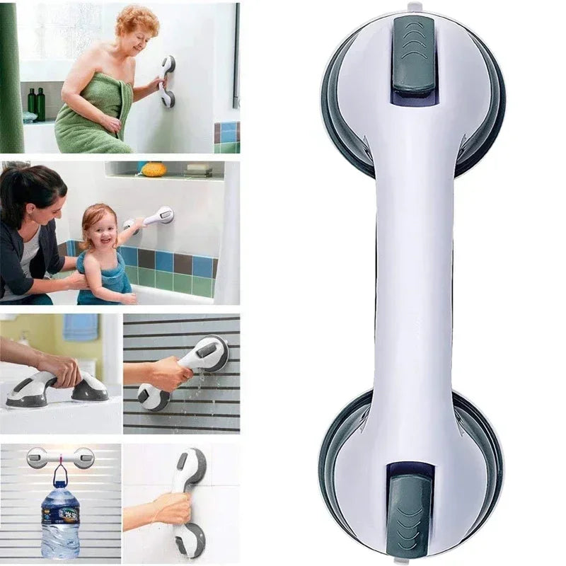Straight Shower Safety Handle with Double-Lock Vacuum Disc