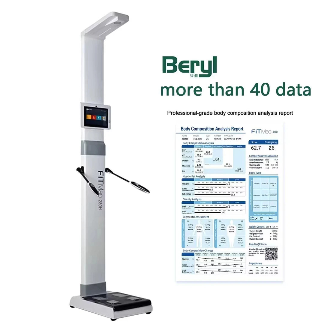Body Composition Scale with LCD Touch Screen